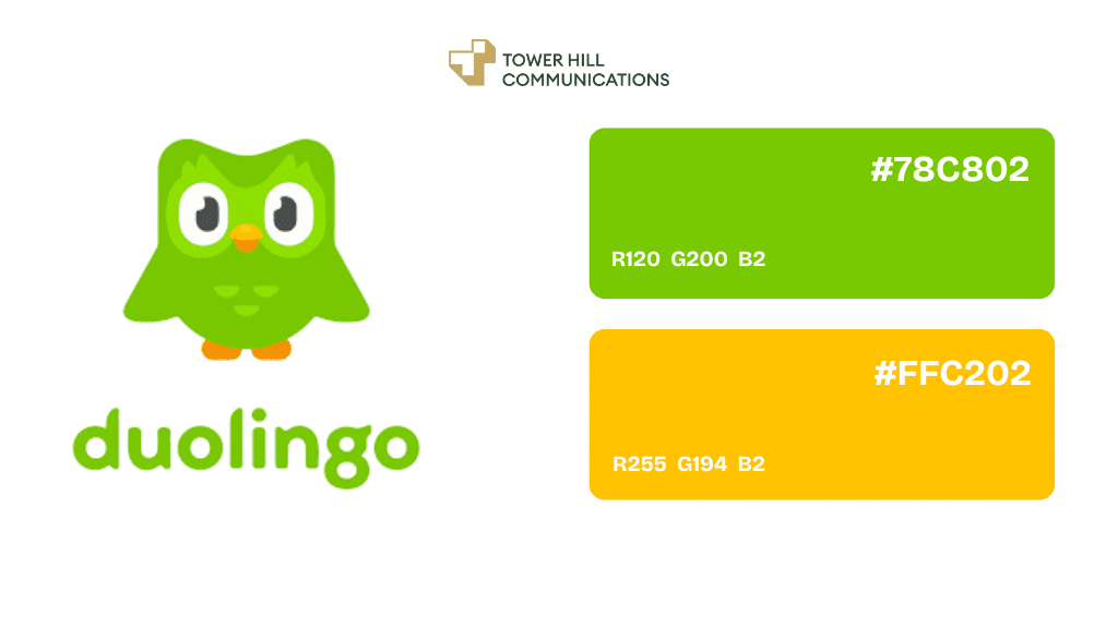 mã màu logo duolingo