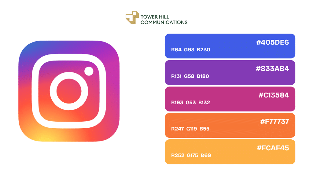 mã màu logo instagram