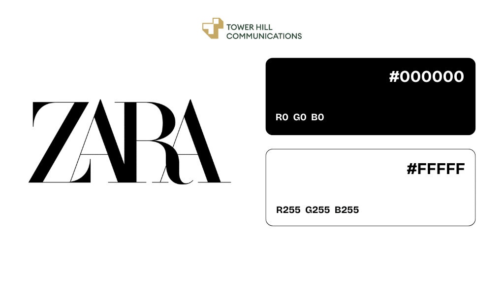 mã màu logo zara